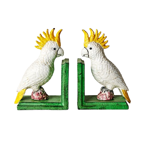 Cockatoo Bookends