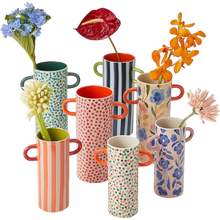 Load image into Gallery viewer, Griffe Warm Stripe Bud Vase
