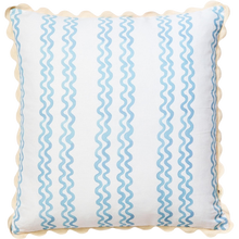 Load image into Gallery viewer, Double Waves Powder Blue 60cm Cushion
