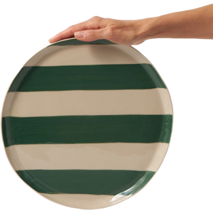 Cabana Stripe Platter Green