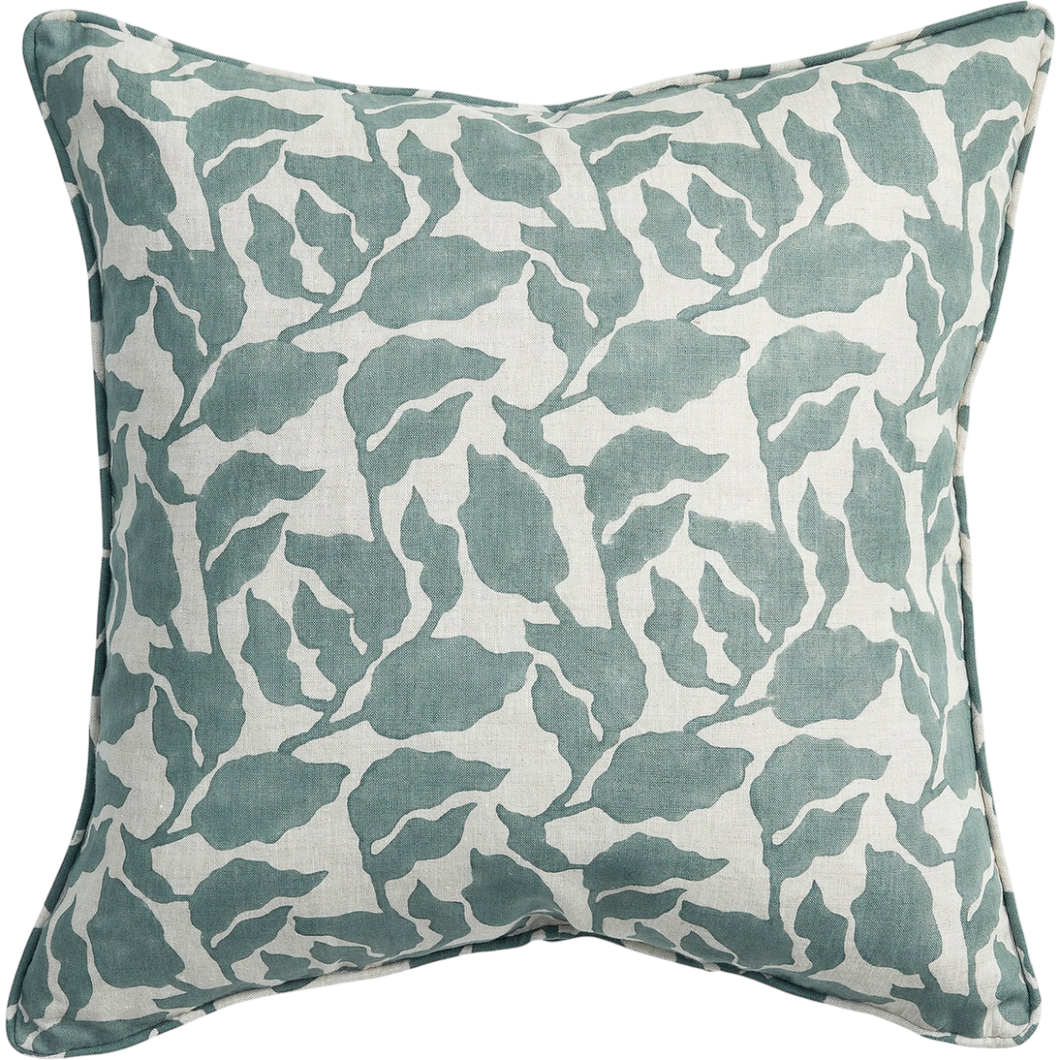 Flores Celadon Cushion