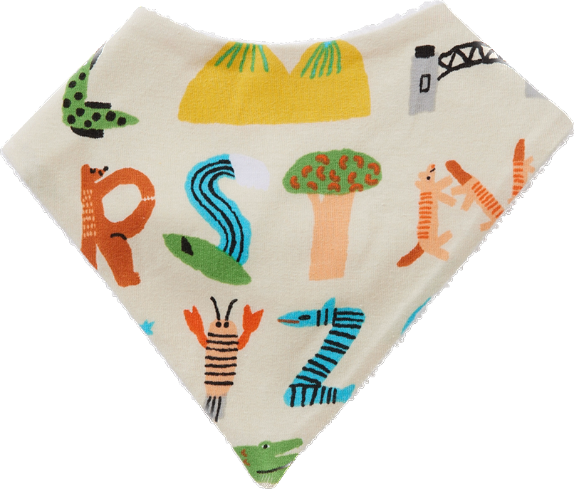 ABC Down Under Baby Bib