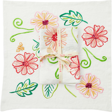 Load image into Gallery viewer, Tendril Multi Embroidered Napkins (set of 4)
