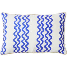 Load image into Gallery viewer, Double Waves Yves Klein Blue 60x40cm Cushion
