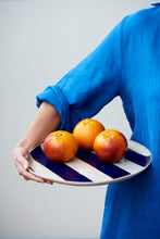 Load image into Gallery viewer, Cabana Stripe Platter Blue
