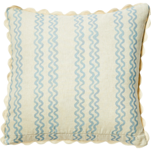 Load image into Gallery viewer, Double Waves Powder Blue 60cm Cushion
