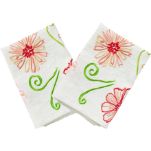 Load image into Gallery viewer, Tendril Multi Embroidered Napkins (set of 4)
