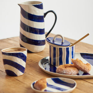 Cabana Stripe Jug Blue