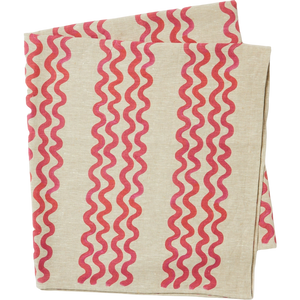 Double Waves Pink Tablecloth