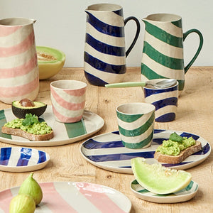 Cabana Stripe Jug Green