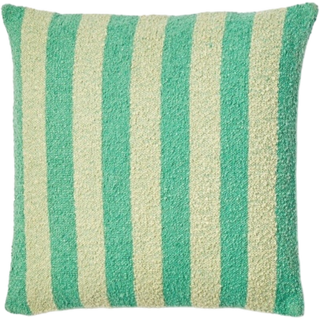 Boucle Stripe Mint 60cm Cushion