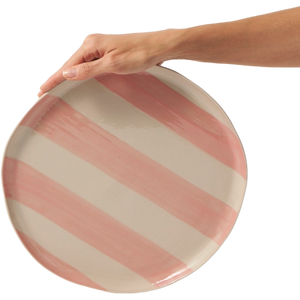 Cabana Stripe Platter Pink