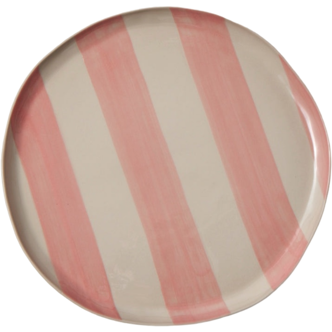 Cabana Stripe Platter Pink