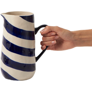 Cabana Stripe Jug Blue