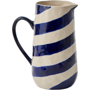 Cabana Stripe Jug Blue