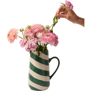 Cabana Stripe Jug Green