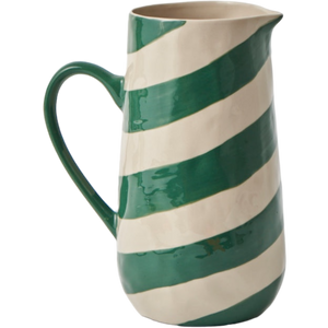 Cabana Stripe Jug Green