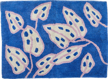 Load image into Gallery viewer, Spotted Begonia Blue Bath Mat
