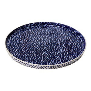 Blue Spot Round Platter