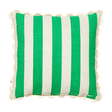 Load image into Gallery viewer, Bold Stripe Green 50cm Cushion
