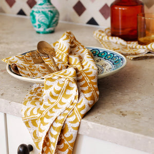 Luxor Saffron Cotton Napkins